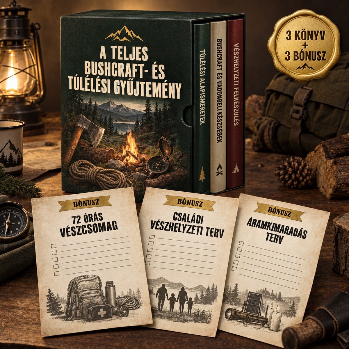Teljes csomag – 3 könyv + 3 bónusz